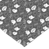 Chemin De Table Court B&W Cute Doodle Halloween Motif (Coin)