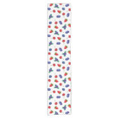 Chemin De Table Court Baies Rouge Blanc Bleu (Devant)
