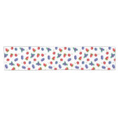 Chemin De Table Court Baies Rouge Blanc Bleu (Horizontal)