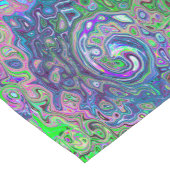 Chemin De Table Court Balayage Abstrait marbré vert et violet de chaux (Coin)