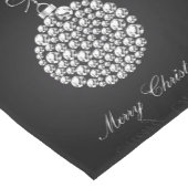 Chemin De Table Court Bals de Noël blancs (Coin)