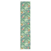 Chemin De Table Court Banane tropicale Monstera Palm Feuilles & Fleurs (Devant)