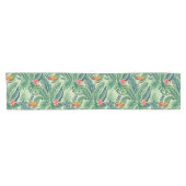 Chemin De Table Court Banane tropicale Monstera Palm Feuilles & Fleurs (Horizontal)