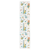 Chemin De Table Court Bande d'animaux de dessin (Devant)