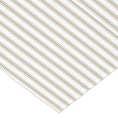 Chemin De Table Court Bande de cueillette beige et blanche (Coin)