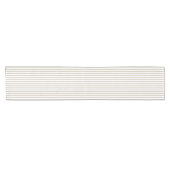 Chemin De Table Court Bande de cueillette beige et blanche (Horizontal)