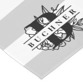 Chemin De Table Court Bande de monogramme de jardin secret (Coin)