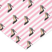 Chemin De Table Court Bande noire de stiletto rose (Coin)