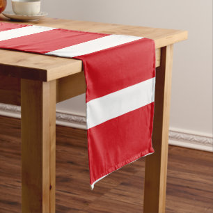 Chemin De Table Court Bande rouge