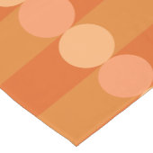 Chemin De Table Court Bandes de géométrie rétro Cercles orange (Coin)