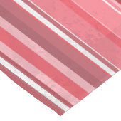 Chemin De Table Court Bandes de rose (Coin)