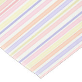 Chemin De Table Court Bandes pastel (Coin)