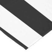 Chemin De Table Court Bandes Verticales Noires Et Blanches (Coin)