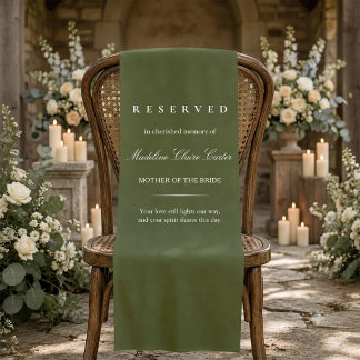 Chemin De Table Court Bannière de mariage en lin réservée à la mère de l