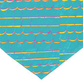 Chemin De Table Court bardeaux diagonaux bleu-vert (Coin)