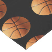 Chemin De Table Court Basket Orange Sur Noir, Couleur De Table (Coin)
