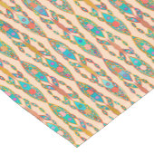 Chemin De Table Court Batik Tribal - Peach rose et Turquoise (Coin)