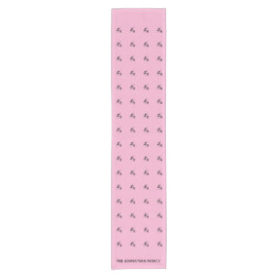 Chemin De Table Court Batteur africain moderne rose, Silhouette noire
