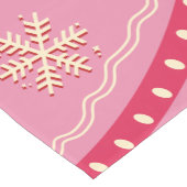 Chemin De Table Court Baubles De Noël Rose Et Rouge (Coin)