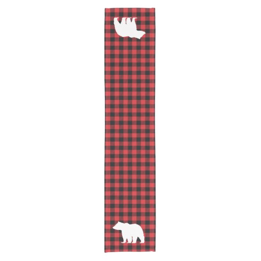 Chemin De Table Court Bear Red Buffalo Check Motif Table Runner (Devant)