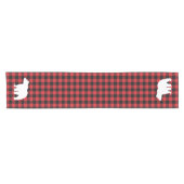 Chemin De Table Court Bear Red Buffalo Check Motif Table Runner (Horizontal)