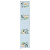 Chemin De Table Court Beau Citrouille bleu automne aquarelle automne (Devant)