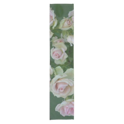 Chemin De Table Court Beau jardin rose clair roses (Devant)