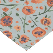 Chemin De Table Court Beau Motif de fleurs de pavots (Coin)