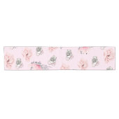 Chemin De Table Court Beau Rose d'aquarelle florale (Horizontal)