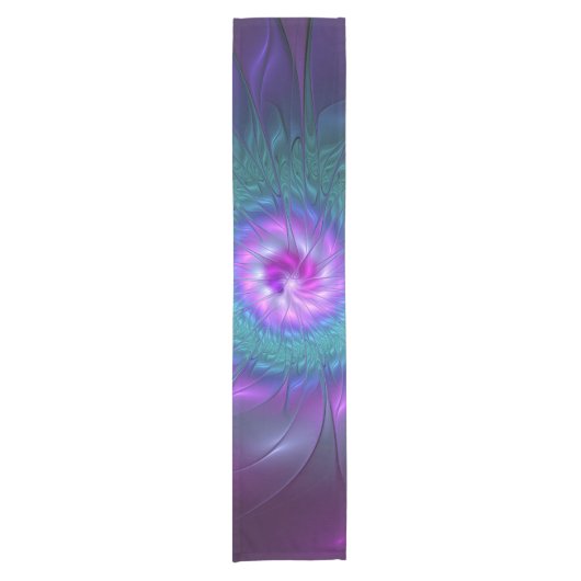 Chemin De Table Court Beauté florale Abstraite Fleur d'art fractionnée c (Devant)