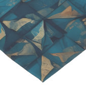 Chemin De Table Court Beautiful Patchwork "Look" in Dark Teal (Coin)