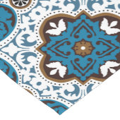 Chemin De Table Court 💙 🤎 Beaux azulejos turquoise et marron, V  (Coin)