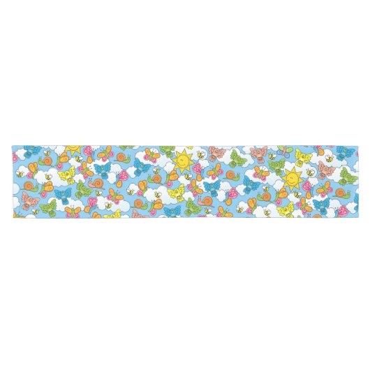 Chemin De Table Court Bébé Animaux Arrière - plan (Horizontal)