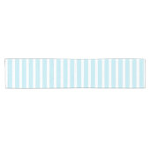 Chemin De Table Court Bébé bleu à rayures élégant chic simple (Horizontal)