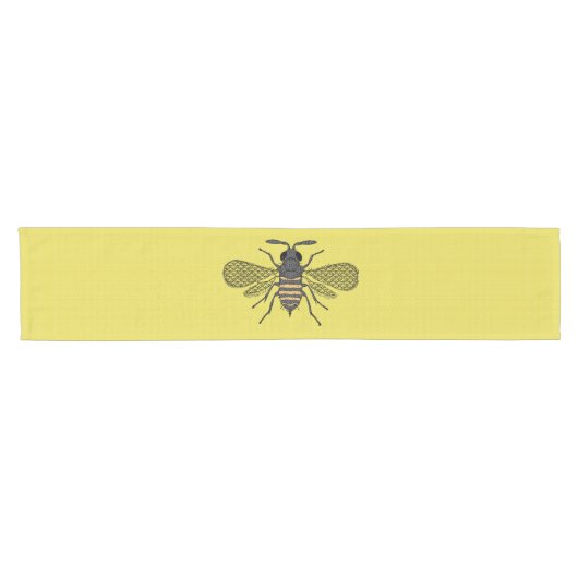 Chemin De Table Court BEES et Honeycomb - Sauvez les abeilles (Horizontal)