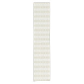 Chemin De Table Court Beige clair et blanc noble texturé (Devant)