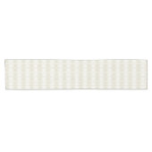 Chemin De Table Court Beige clair et blanc noble texturé (Horizontal)