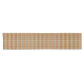 Chemin De Table Court Beige Gray Red Brown Plaid Tartan Table Runner (Horizontal)