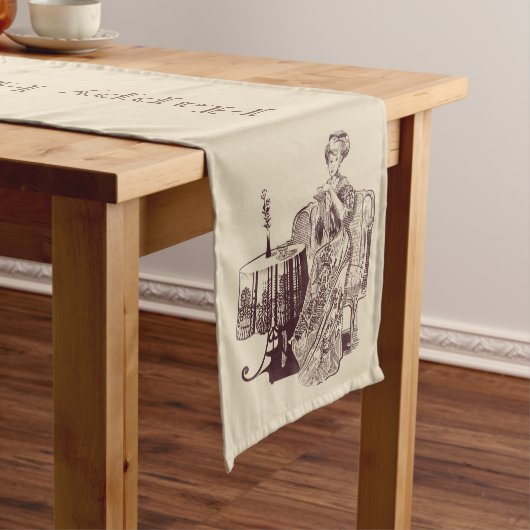 Chemin De Table Court Belle Lady boissons thé (In Situ)