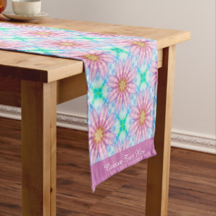 Chemin De Table Court Belle Lavande Fleurs Floral Fractal Design