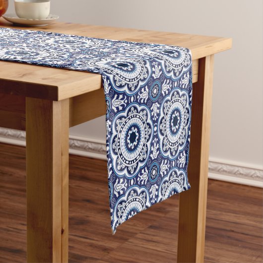 Chemin De Table Court 💙 🤍 Belle Méditerranée Vintage Azulejos (In Situ)