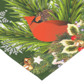 Chemin De Table Court Belle Noël Cardinal Vacances Verdure (Coin)