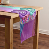 Chemin De Table Court Belles couleurs arc-en-ciel Art fractal Abstrait (In Situ)