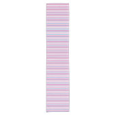 Chemin De Table Court Belles rayures rose bleue (Devant)
