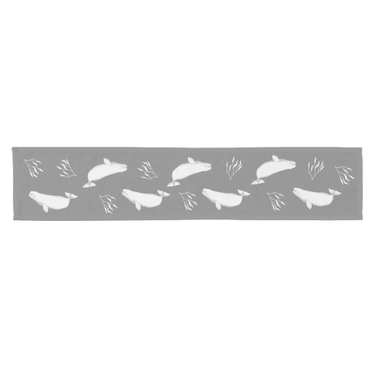 Chemin De Table Court Beluga Whale Grey (Horizontal)
