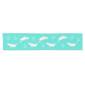 Chemin De Table Court Beluga Whale Turquoise (Horizontal)