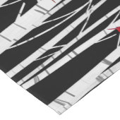 Chemin De Table Court Birch Blanc Avec Cardinaux (Coin)