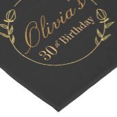 Chemin De Table Court Black and Gold Personalized (Coin)