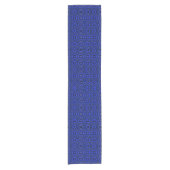 Chemin De Table Court Black and indigo blue abstract pattern. (Devant)