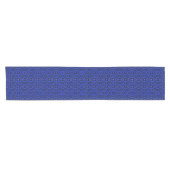 Chemin De Table Court Black and indigo blue abstract pattern. (Horizontal)